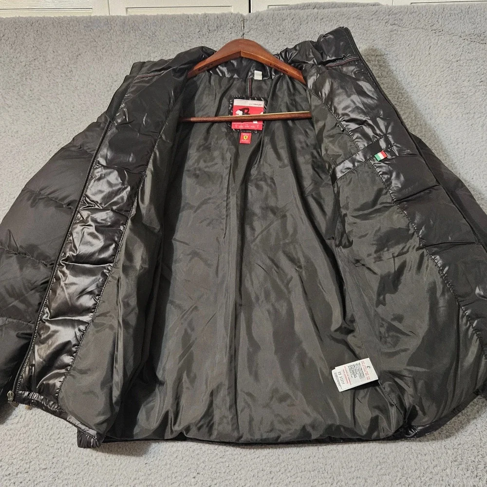 Puma Scuderia Ferrari Jacket Mens Small Black Down Puffer Full Zip F1 Racing Car